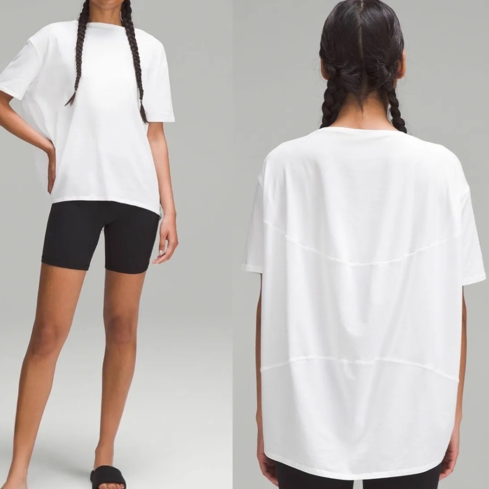 Lululemon Back in Action Short Sleeve Shirt White | Size 6